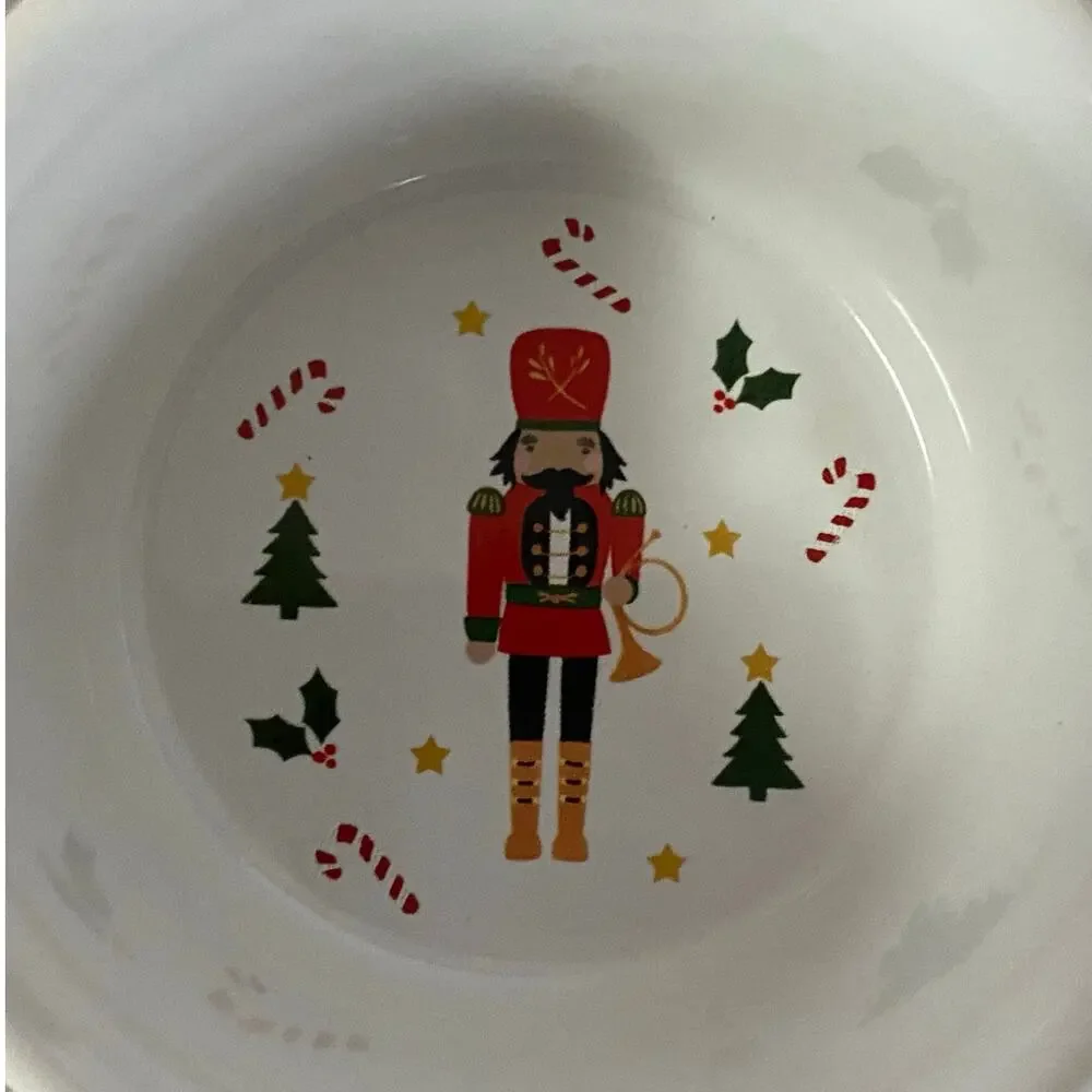Holiday Style Nutcracker Christmas Ramekins Ceramic 3.5in NWT Set of 6 Bakeware